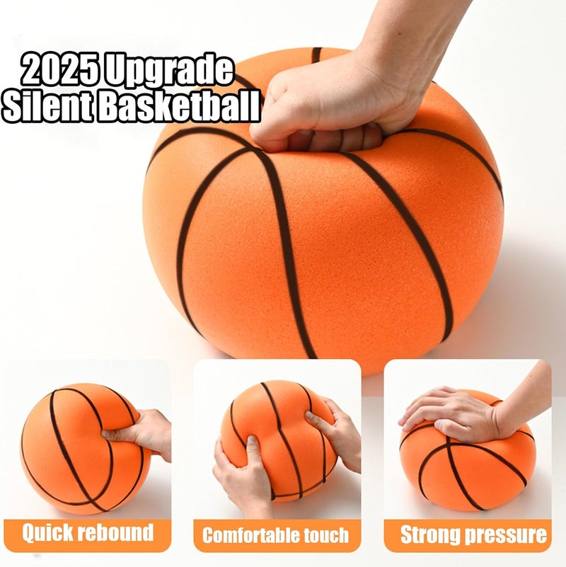 Sprstar Silent Basketball Size 7 (29.5") - Upgrade Foam Basketball Arcade Game Indoor,Ball for Quiet Dribbling and Indoor Training,Pro PU Foam Ball – Higher Bounce - Image 3